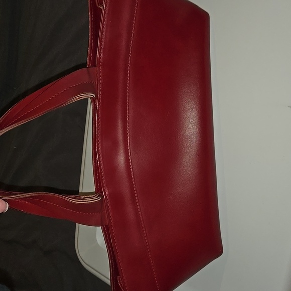 FURLA red leather handbag - Picture 7 of 11